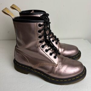 Dr. Martens 1460 Vegan Rose Gold Boots size 7